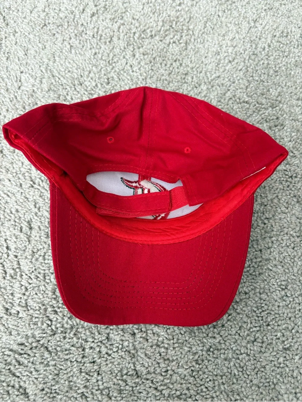 Red and White Baseball Cap with Embroidered Vintage Cincinnati Reds Logo